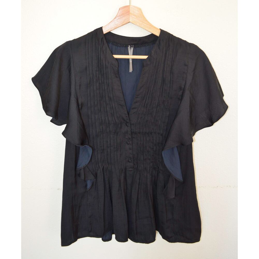 Anthropologie Ruffled Pintucked Blouse - Picture 3 of 6